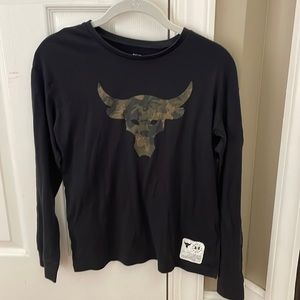 Boys Under Armour Project Rock long sleeved tee